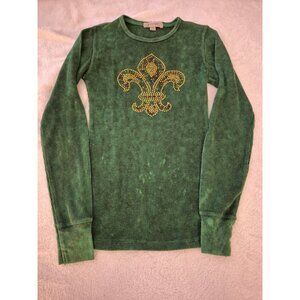 Womens Green "Fleur de Lis" Shirt